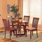 Baxton Studio Andi Modern and Contemporary Grey Fabric and Walnut Brown Finished Wood 5-Piece Dining Set 174-9879-10897-Zoro - alternate 4